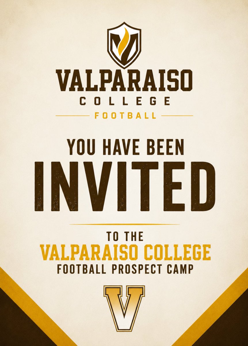 parkercaleb910's tweet photo. Blessed to receive an invite to the Valparaiso Football Prospect Camp! Excited for the opportunity to compete and showcase my skills. @valpoufootball @CoachGeiger_ https://t.co/51jQncCKXE