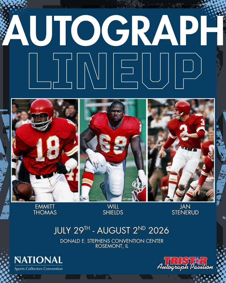 nsccshow's tweet photo. Playmakers, Champions, and Hall of Famers 🔥🏈

Meet legends across every position by securing your autograph tickets to the 46th National

Tickets are on sale now 🎟️ https://t.co/7lbhDBDQ0s