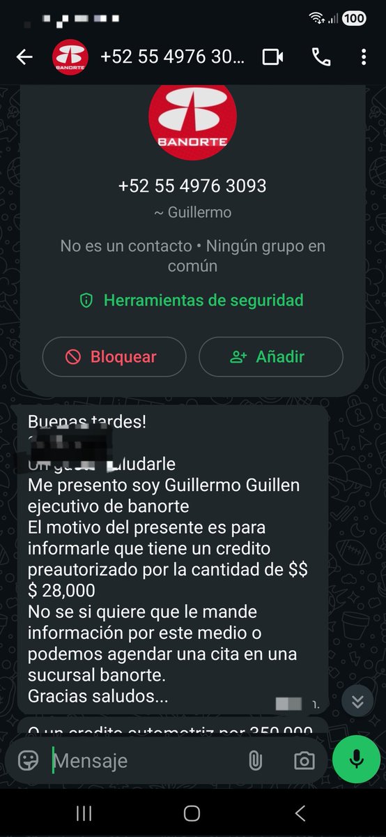 sami03_07's tweet photo. @Banorte_mx oie , @BanorteEscucha , quien autoriza que esten mandando este tipo de mensajes? Son tus empleados quien les dio mis datps @CondusefMX pueden hacer eso los bancos ? https://t.co/6hEoKoItf2