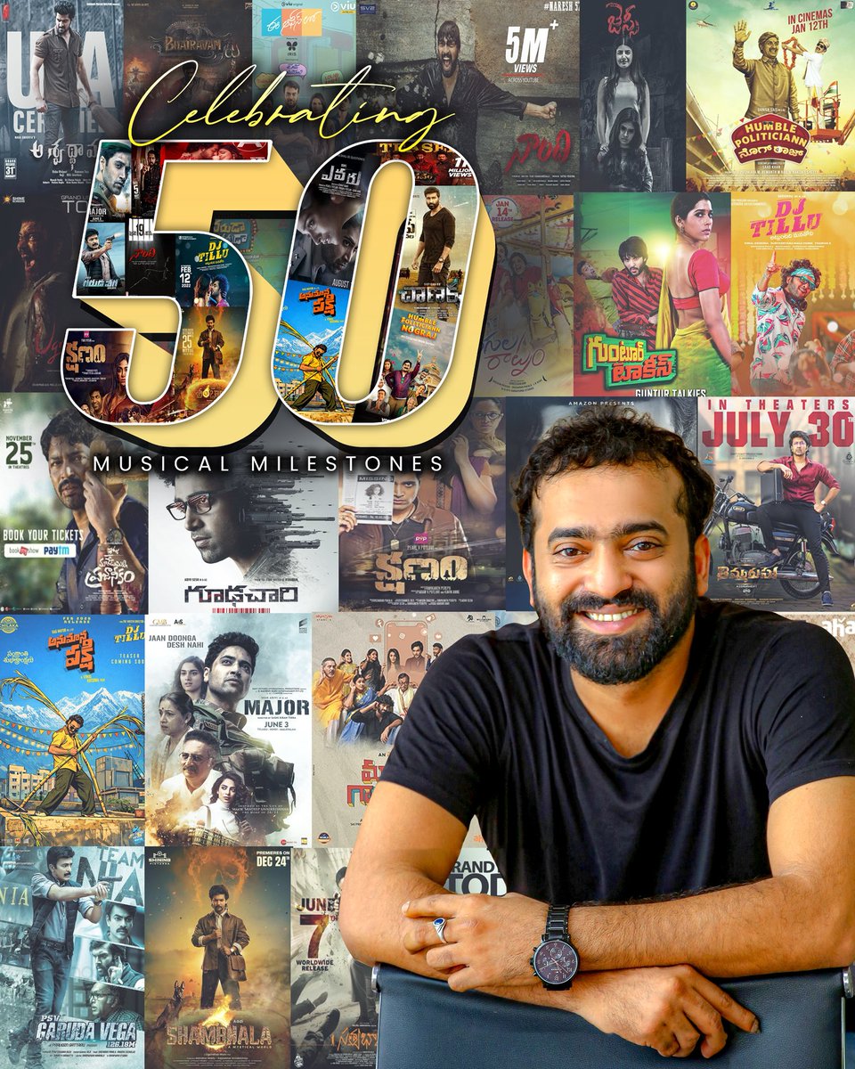 CharithBetha's tweet photo. Celebrating the man behind countless emotions, rhythms, and memories. 

Advance Birthday Wishes to our Music Director @SricharanPakala Garu and congratulations on completing an incredible milestone of 50 films as a music composer.

Here’s to many more melodies ahead. 🎶✨

#HappyBirthdaySriCharanPakala #SriCharanPakala