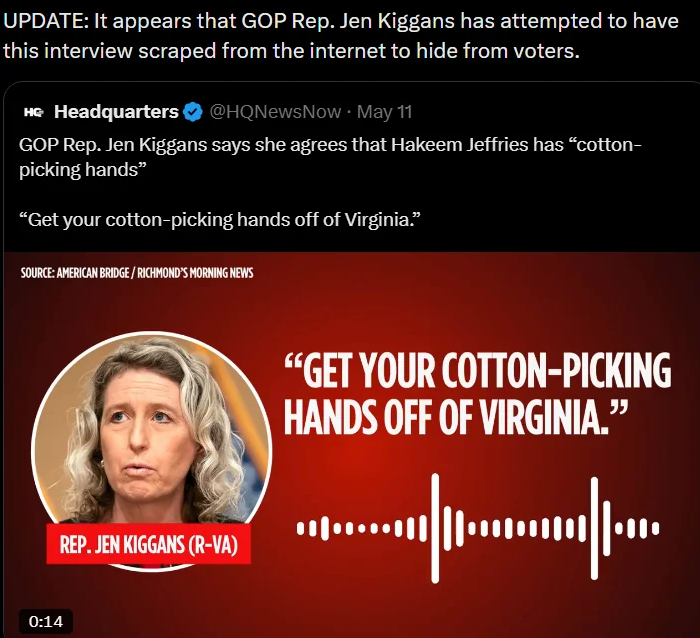 skepticano's tweet photo. @RepJenKiggans VILE PIECE OF SHIT https://t.co/6QIUFefLi4
