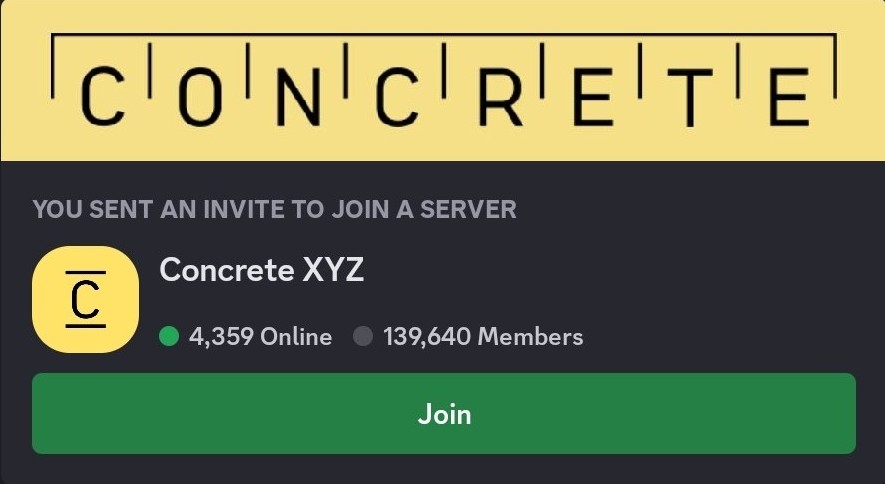 vajirakumar2001's tweet photo. Our @ConcreteXYZ  Discord community is now a huge family of over 139,000

What is your rank? 👇 https://t.co/h90tGPHTI7