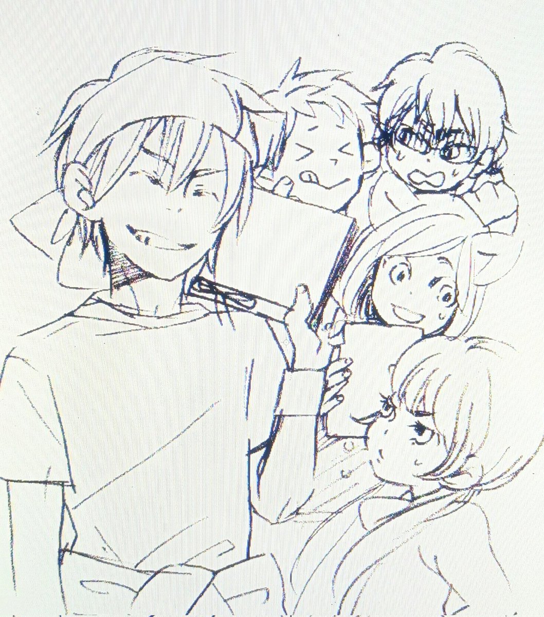 mojallo's tweet photo. パソコンのフォルダを ゴソゴソしてたら古い絵が出てきたーなつかし…。
パソコンの画面を写真で撮影したためモアレとかが入っているのは すいません、まあいいか！ https://t.co/1dsg87l4mq