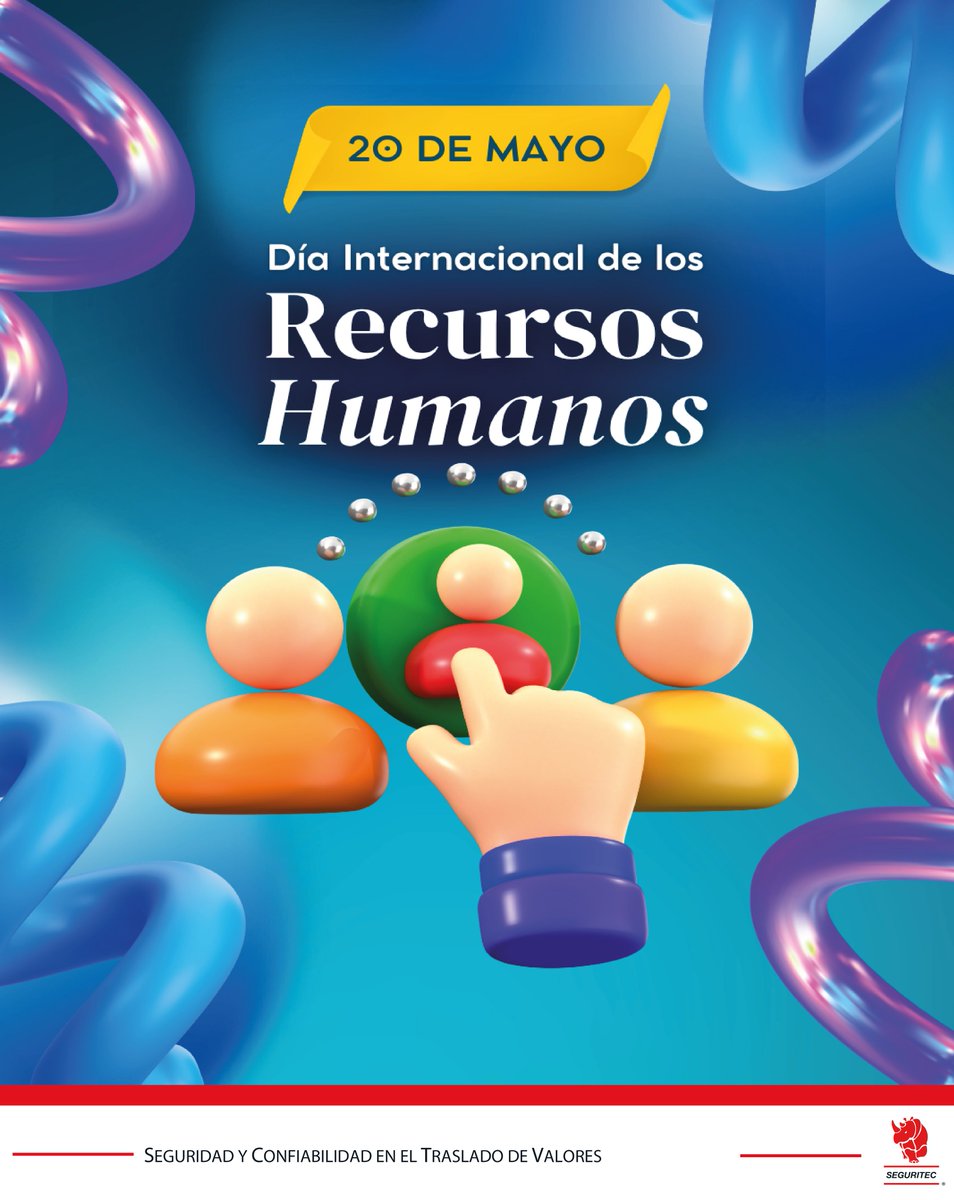 SeguritecMX's tweet photo. Este 20 de mayo, conmemoramos el Día Internacional de los Recursos Humanos, reconociendo su labor en el desarrollo del talento y fortalecimiento de la cultura organizacional.

En Seguritec, valoramos a quienes impulsan equipos sólidos y entornos de crecimiento. 💼✨

#RH #Talento https://t.co/WFW1nxsAIu