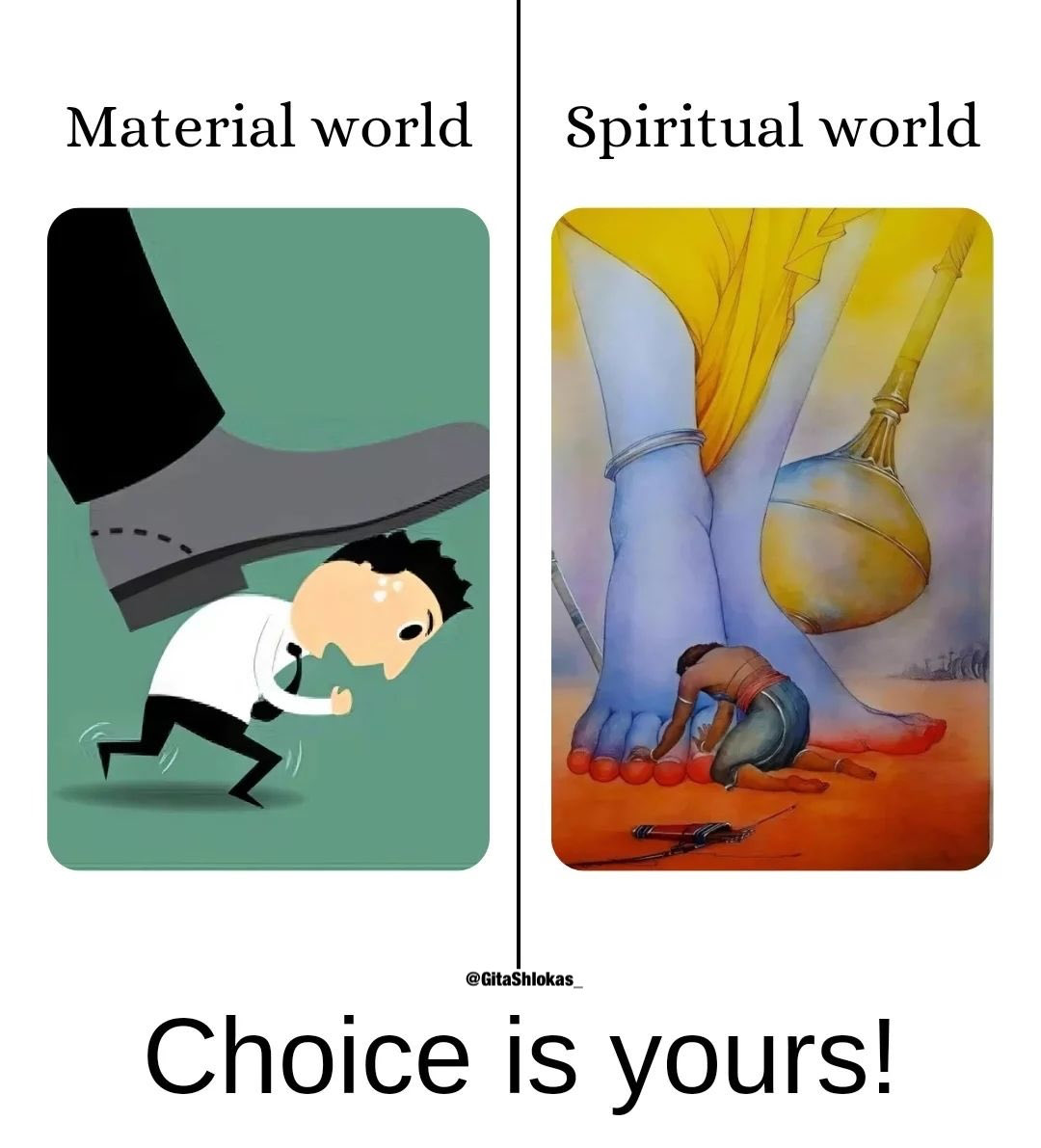 GitaShlokas_'s tweet photo. Choice is yours! https://t.co/MCf9jFU3eW