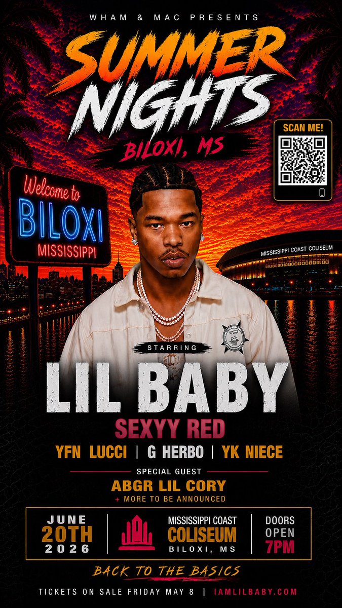 djtswan's tweet photo. BILOXI MS! The hottest party of the summer! Live in concert @whamcbfw4 @SexxxyRed32 @YFNLUCCI and more! Tickets on sale now @Ticketmaster https://t.co/j72dqawdag