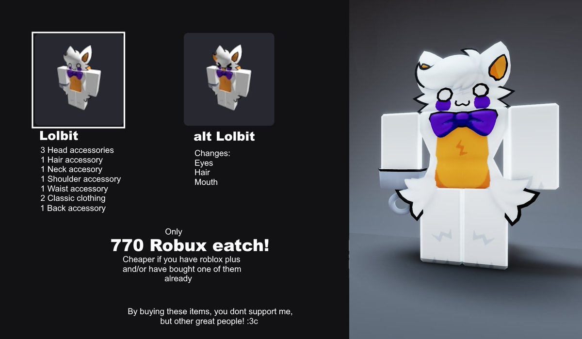 The Roblox lolbit tweet media