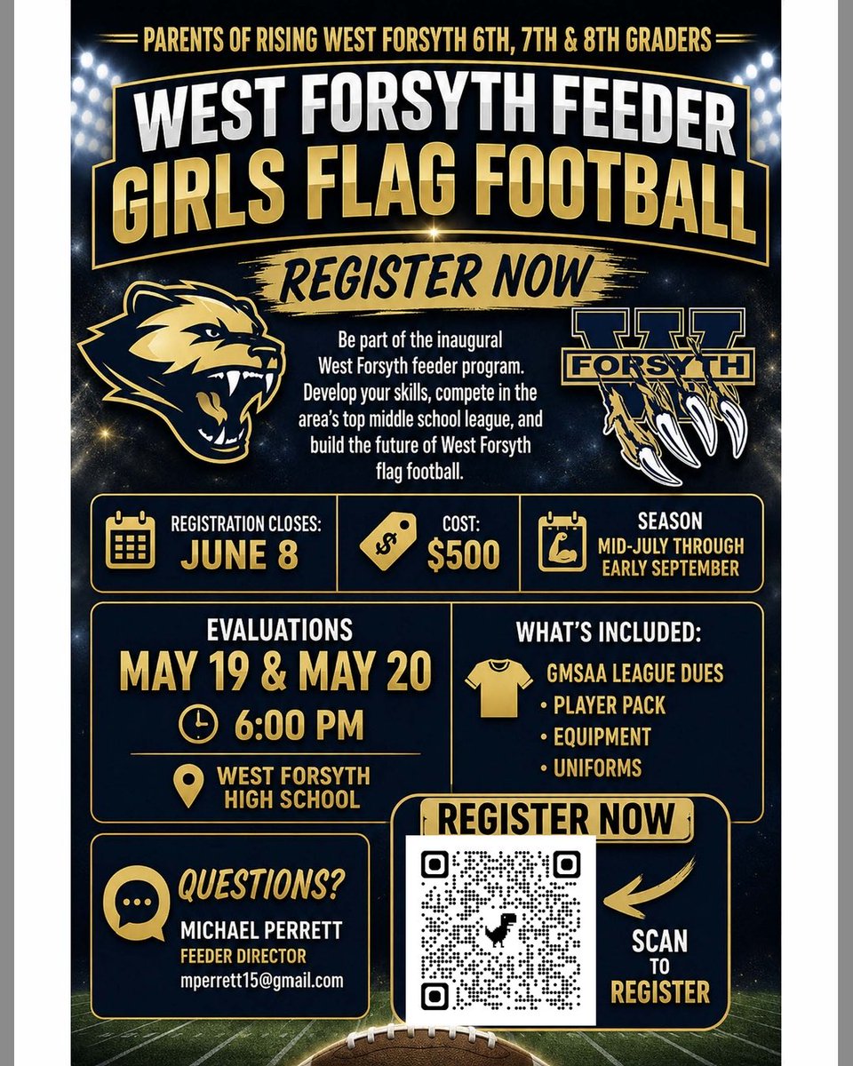 West Forsyth Flag Football Feeder (6th, 7th, 8th) tweet media