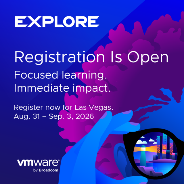 AdeeshF's tweet photo. Las Vegas is the home of #VMwareExplore 2026! Join us for the private cloud event of the year, featuring deep dives into cloud infrastructure, security, app modernization and more. Secure your spot now &amp; enjoy early-bird pricing through June 16. https://t.co/YPmuFNGCGS https://t.co/tTCatRERmK