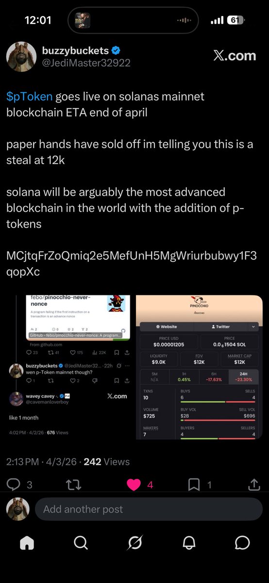 JediMaster32922's tweet photo. i called this at 12k, ATH went to 600k

that’s a 50x 

ALL YOU HAD TO DO WAS BUY AND WAIT

$pToken https://t.co/t6DgwIYaH8