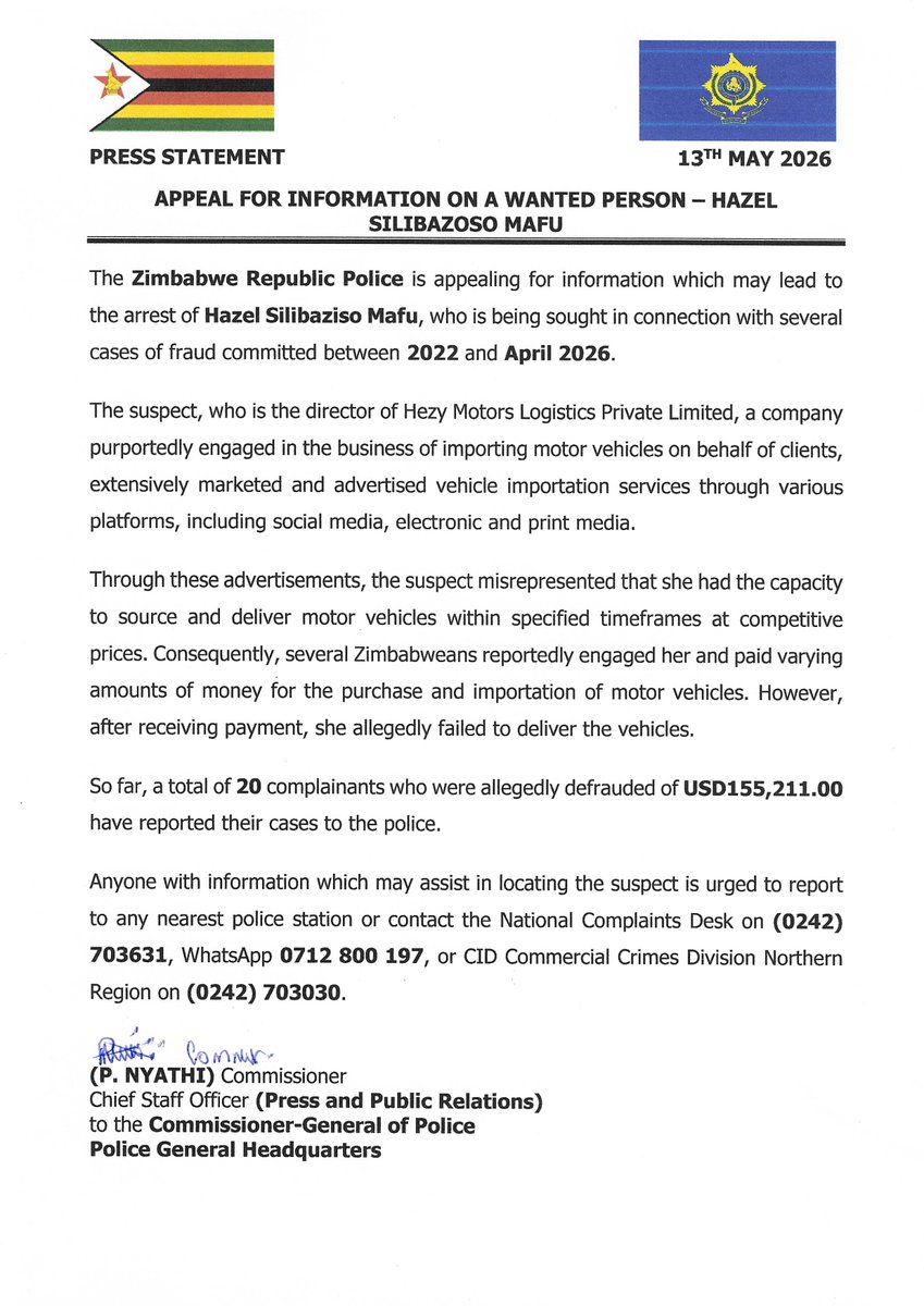 Zimbabwe Republic Police tweet media