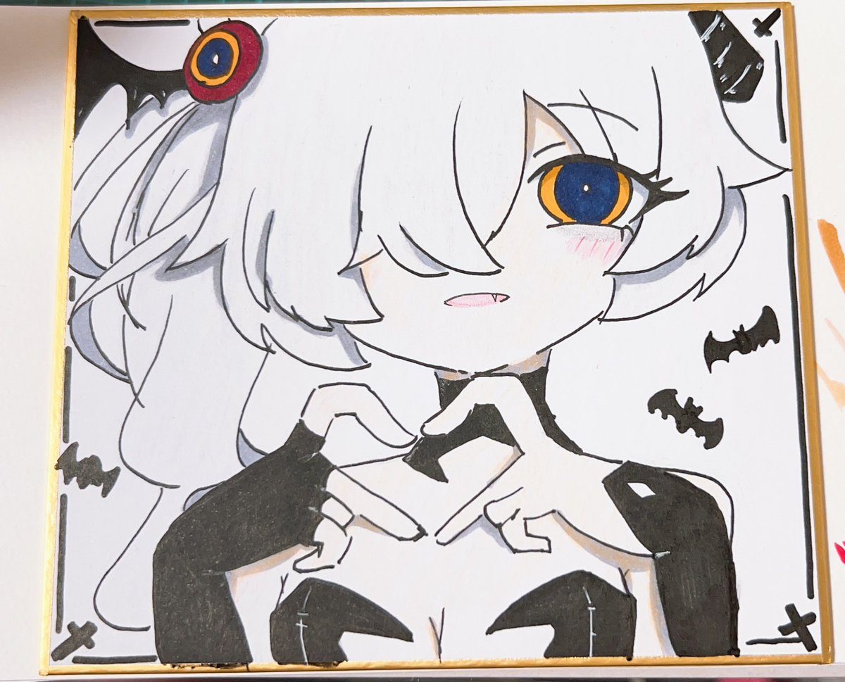 ramusyu419's tweet photo. 最近描いた色紙 https://t.co/q7RsZNEDcO