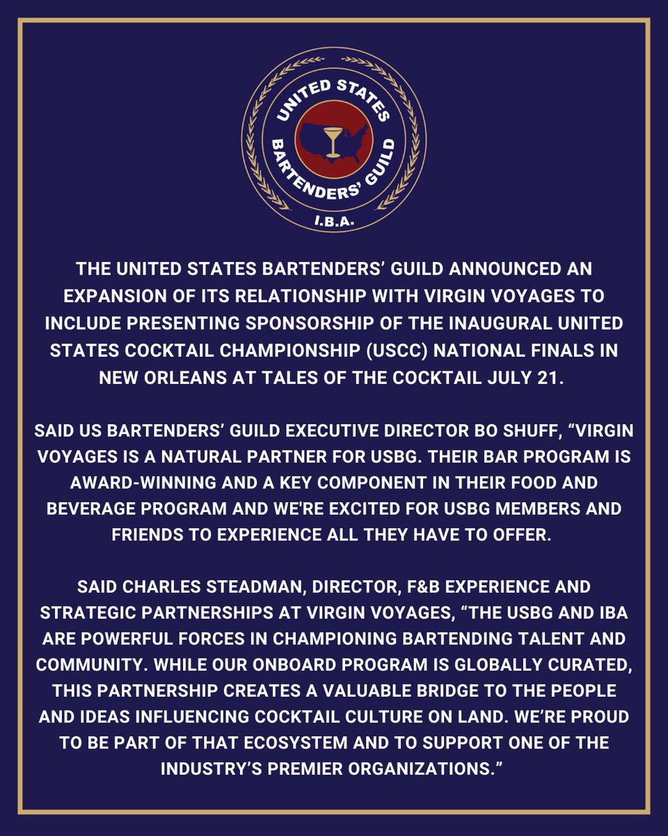 United States Bartenders' Guild - USBG tweet media