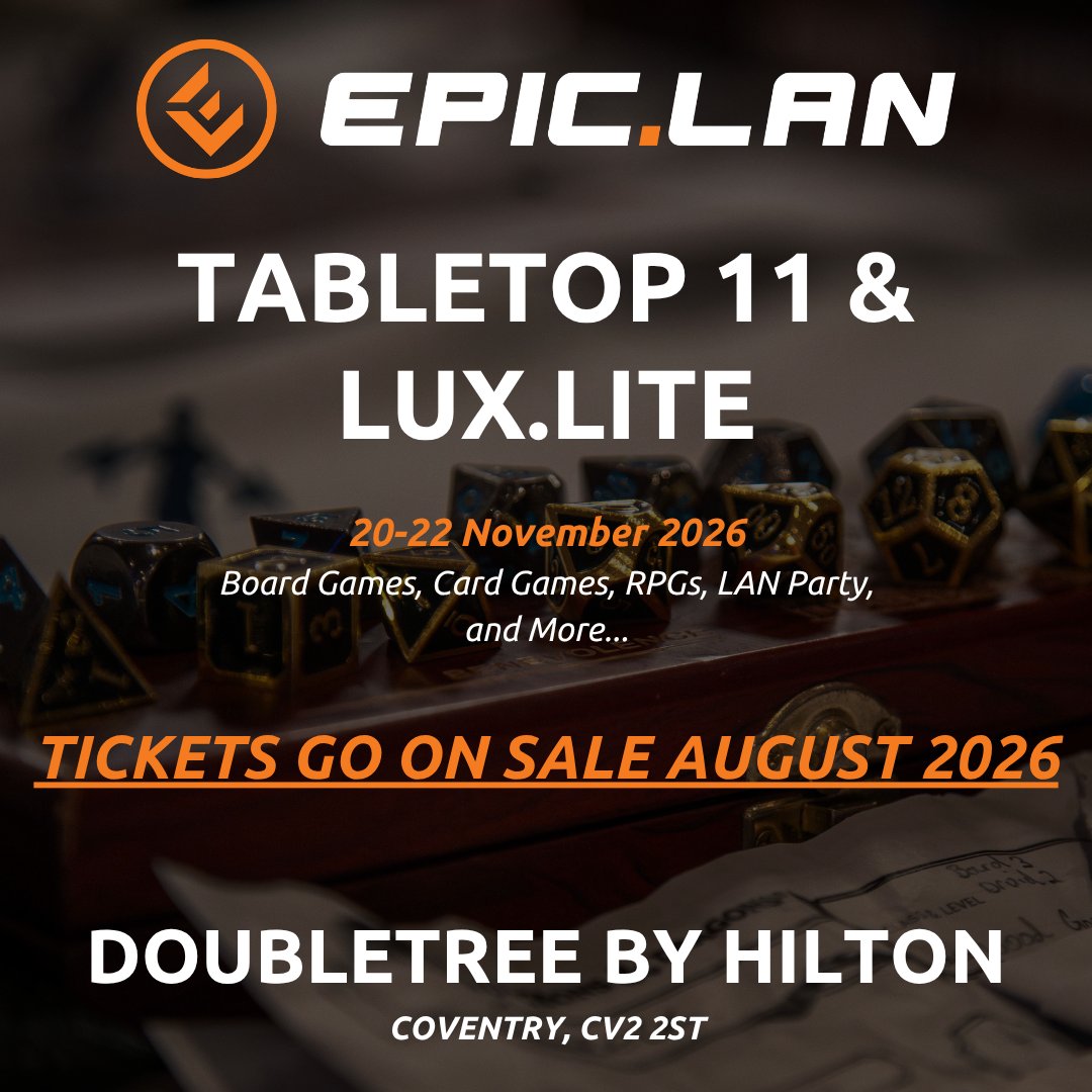 EPIC.LAN Tabletop Weekender tweet media