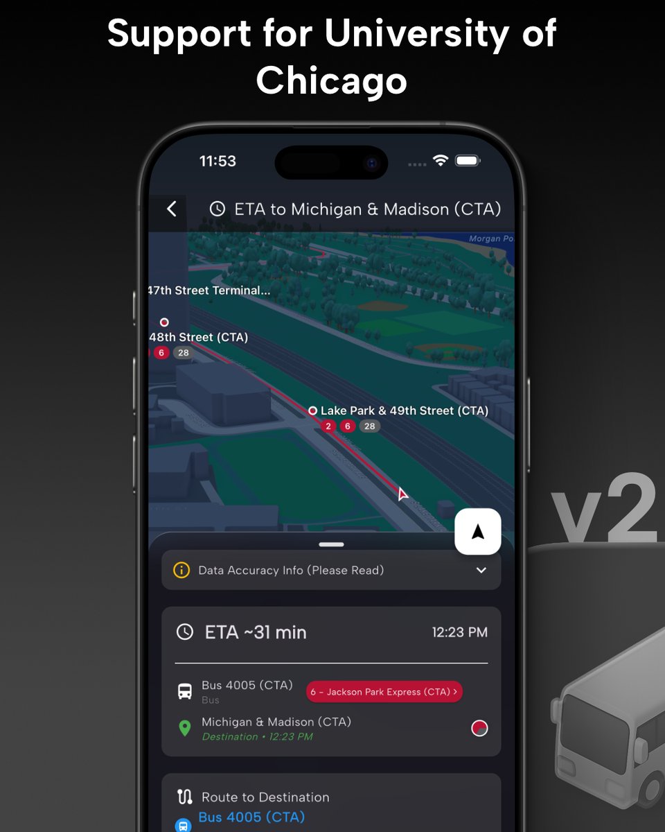 destination_app's tweet photo. Destination App supports the University of Chicago buses! https://t.co/44nGpktxaN