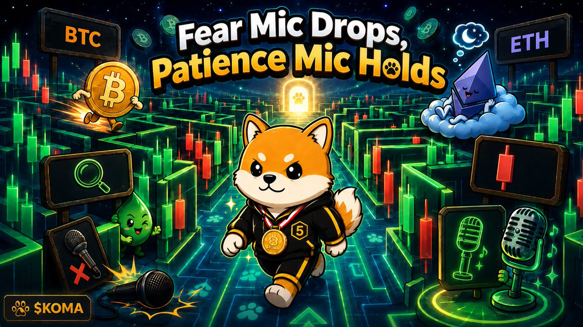 komabnb's tweet photo. The market’s acting up again. 🌪️

BTC is loading up,
ETH is daydreaming,
and liquidity is playing hide-and-seek.
Don’t let a single red candle decide your conviction.
Fear drops the mic — patience holds the stage. 🎤
HODL.
$KOMA 🐶🚀

#KOMA #BNBChain #Crypto #HODL https://t.co/J38QZ0Basp