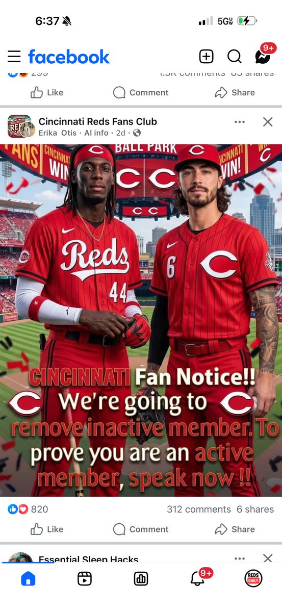 GetRedsDaily's tweet photo. boomers replying to bots on reds facebook 🤣 https://t.co/aAOmH03Hoq