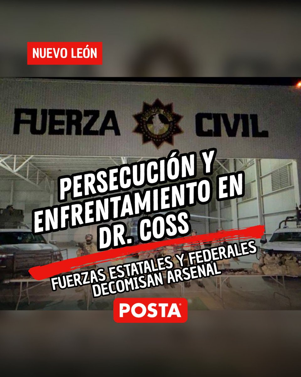 postamx's tweet photo. 🚨 Persecución y enfrentamiento en Dr. Coss termina en decomiso de arsenal
https://t.co/QTuYHQMuKq
#persecución #drcoss #decomiso https://t.co/US4iO6Fces