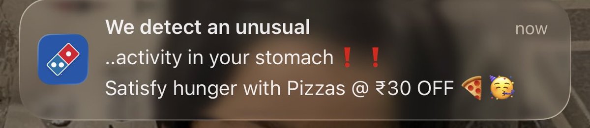 Hunkit1396's tweet photo. @dominos @dominos_india Yes, Ever since I ate your pizza, my stomach has been upset. https://t.co/owxRuXjNqZ
