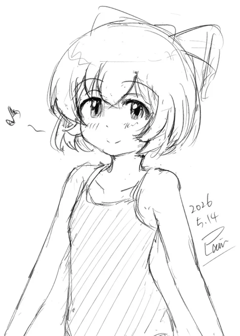 最近顔を描くのに苦戦する事が多いので色々考えながら練習落書き〜 