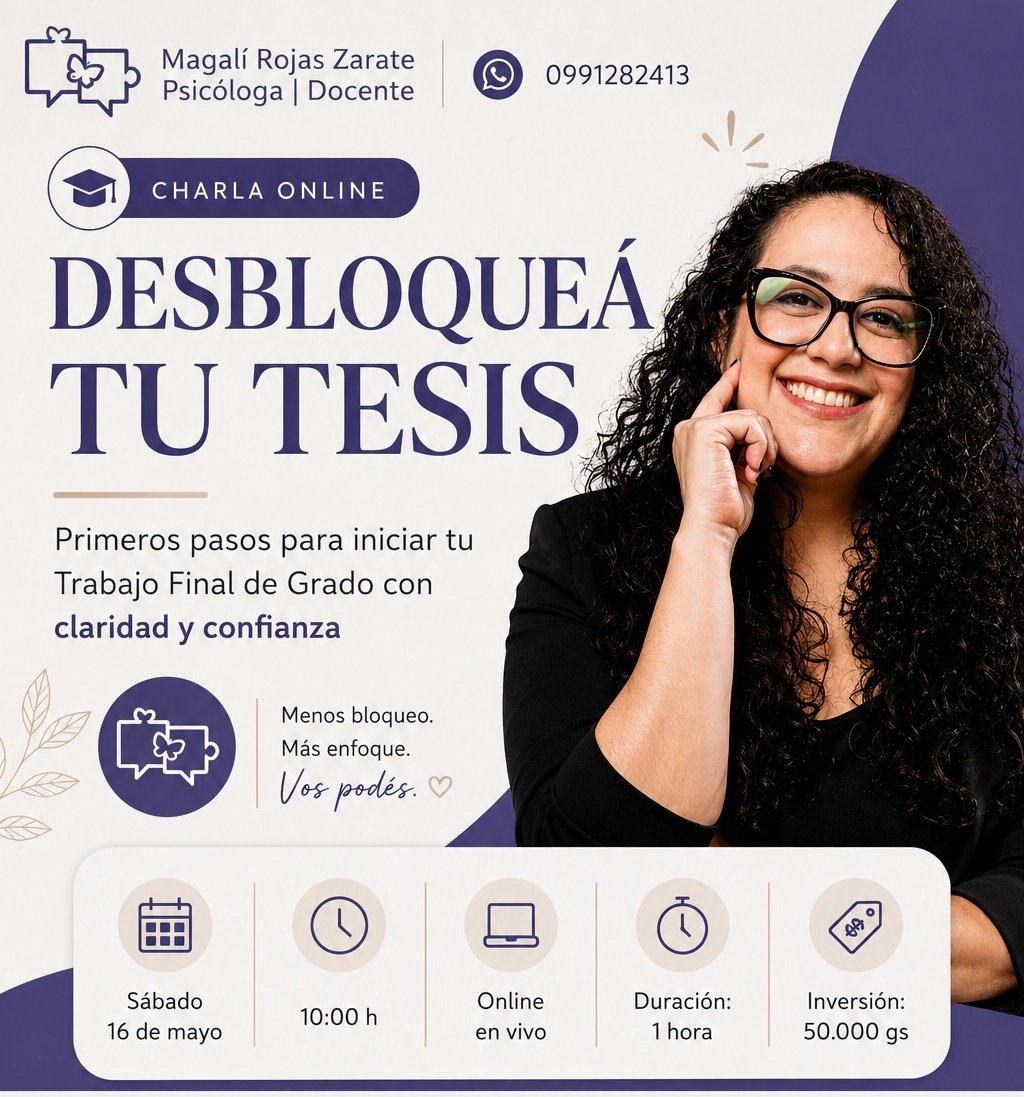 _magielml's tweet photo. Creo que una de las cosas más pesadas de la tesis es no saber por dónde empezar.

Por eso armé una charla online breve y práctica para ayudar a destrabarse, ordenar ideas y dar los primeros pasos sin sentirse tan perdido/a 💜

Si querés info, escribime al inbox. https://t.co/RZav2SblEt