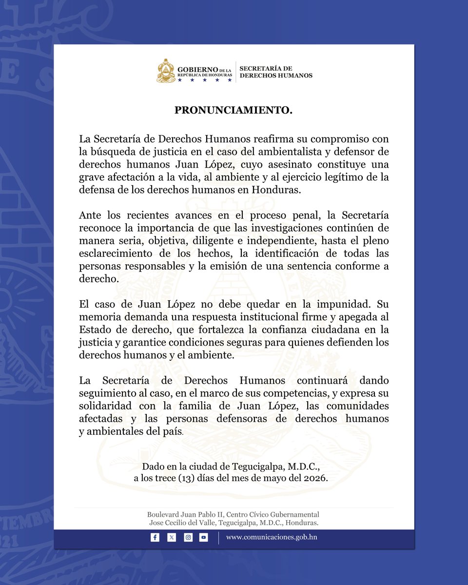 Secretaría de Derechos Humanos tweet media