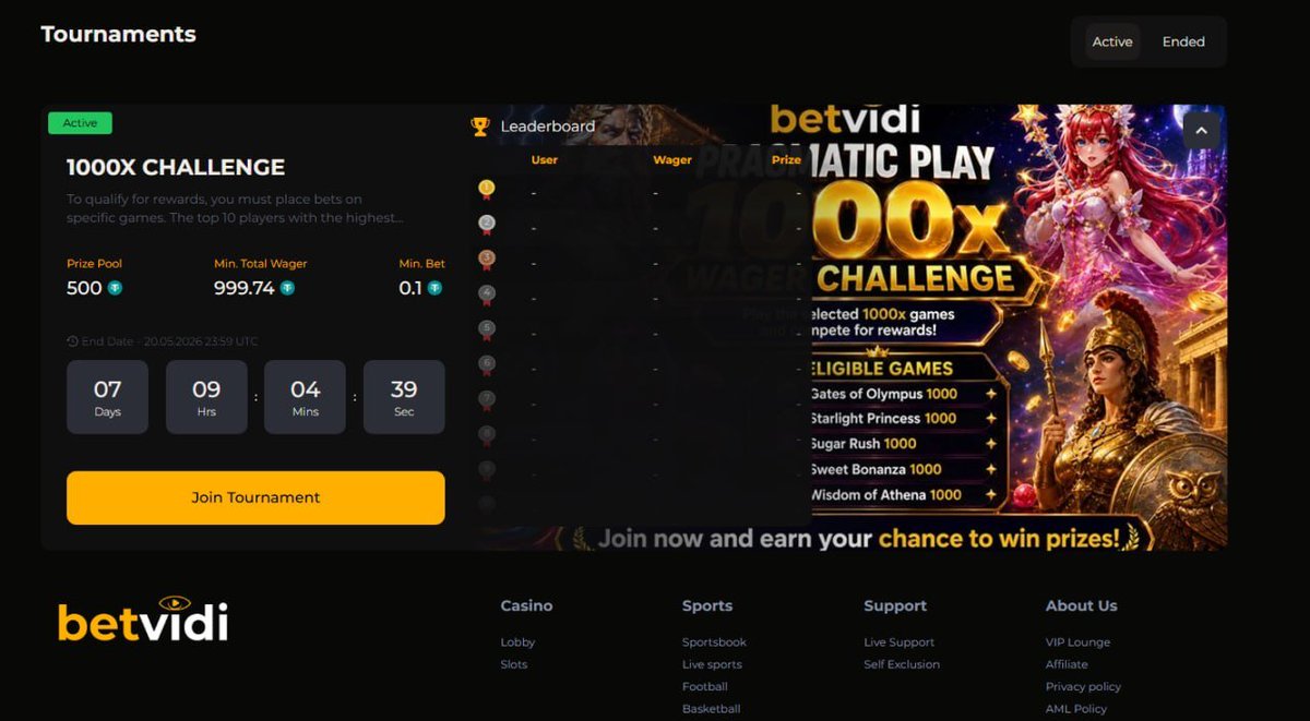 Betvidiofficial's tweet photo. 🎰 Pragmatic Play fans, this one’s for you 🔥
Big multipliers, crazy wins &amp; the road to 1000x starts now 🚀📈

Check out BetVidi and join the #1000xChallenge 👀
https://t.co/dwoHLyzrHk

Will you join to challenge? 💸 https://t.co/qsGDF4oSFd