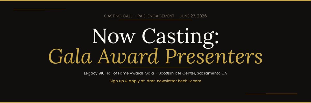 DMRProd's tweet photo. NOW CASTING | Gala Awards Presenters https://t.co/ejkndPwjk3 https://t.co/juRzPEuggN
