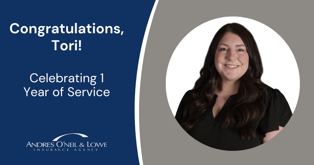 AndresONeilLowe's tweet photo. Please join us in congratulating Tori on her first year at AOL! Thank you for all you do for the personal lines team and our customers, Tori. We appreciate you! https://t.co/fz3PW9PtLo