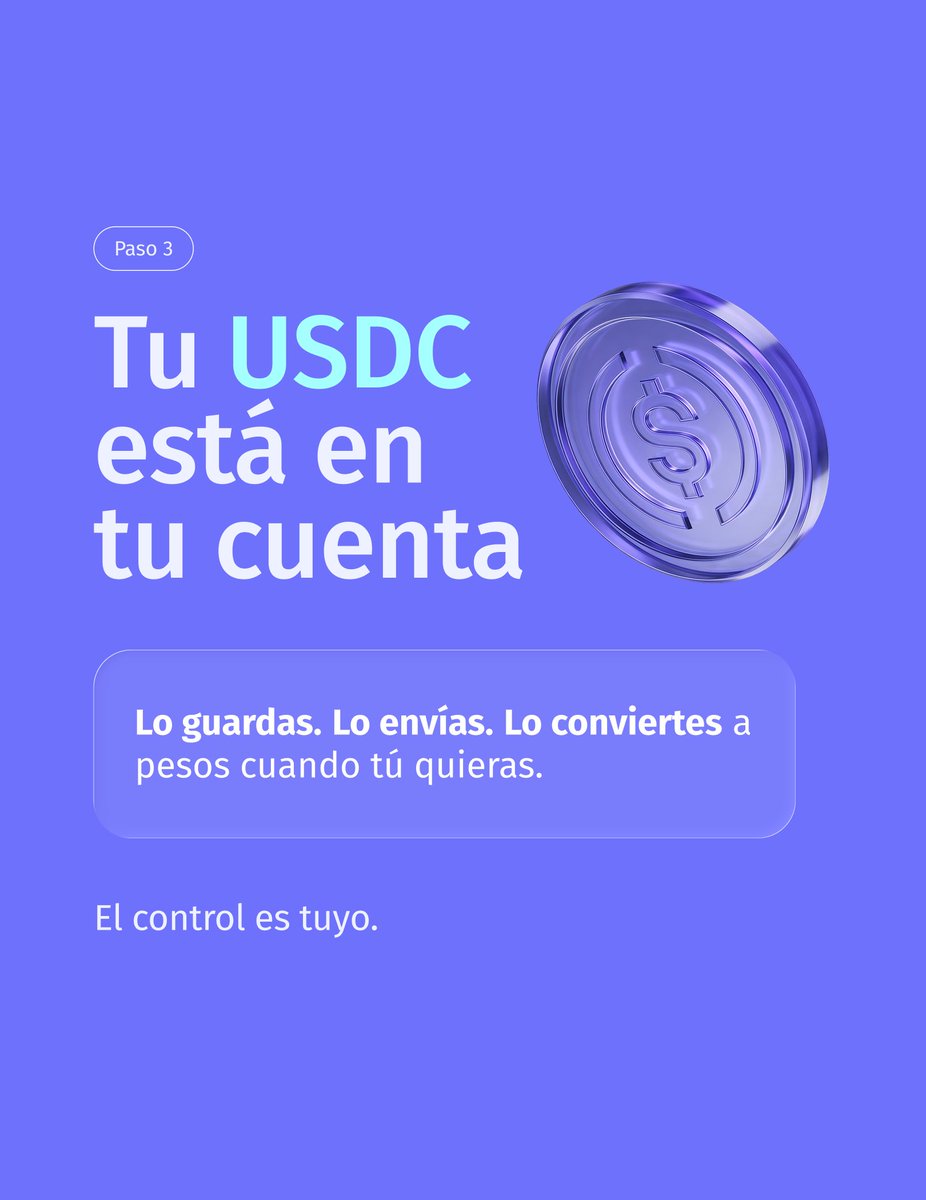 B4bitmx's tweet photo. Un SPEI. Cinco minutos. Tu primera cuenta cripto.

Así de fácil.

👆 B4bit — Link en bio.

#SPEI #CriptoMexico #B4bit #USDC #PrimeraCuentaCripto #FinanzasDigitales #VecinoFinanciero https://t.co/2iBxUzB63a