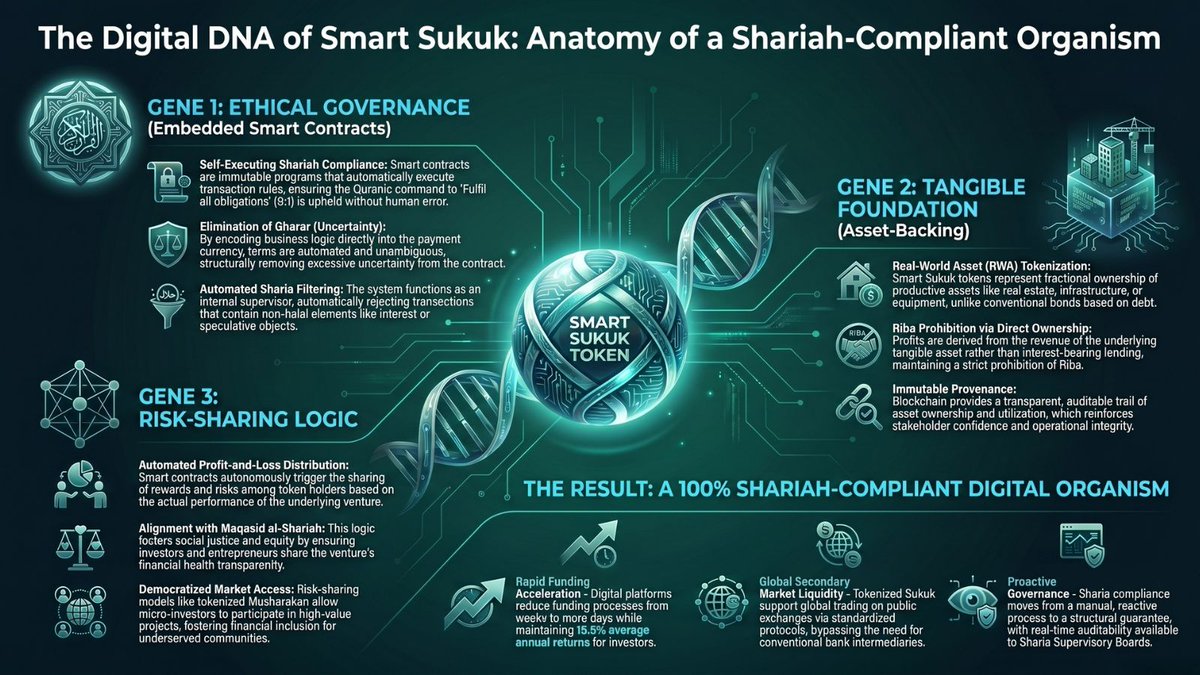 CapitalCustody's tweet photo. The Digital DNA of Sukuk ensures ethical integrity is hard-coded.

We combine 100% asset-backing with automated risk-sharing to build a transparent ecosystem for digital wealth. This is the evolution of Shariah compliance.

#shariahfinance #tokenization #rwa #digitalwealth https://t.co/hsZM073STi