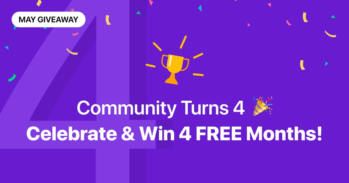 elfsight's tweet photo. Elfsight Community turned 4 and we're celebrating it with a special giveaway🎉

Tell us why you love our forum and win big. 10 lucky winners will grab 4 FREE Months added to their subscriptions.

Check the details and join in: https://t.co/NKHaP3VUdT https://t.co/apXsJnWrpF