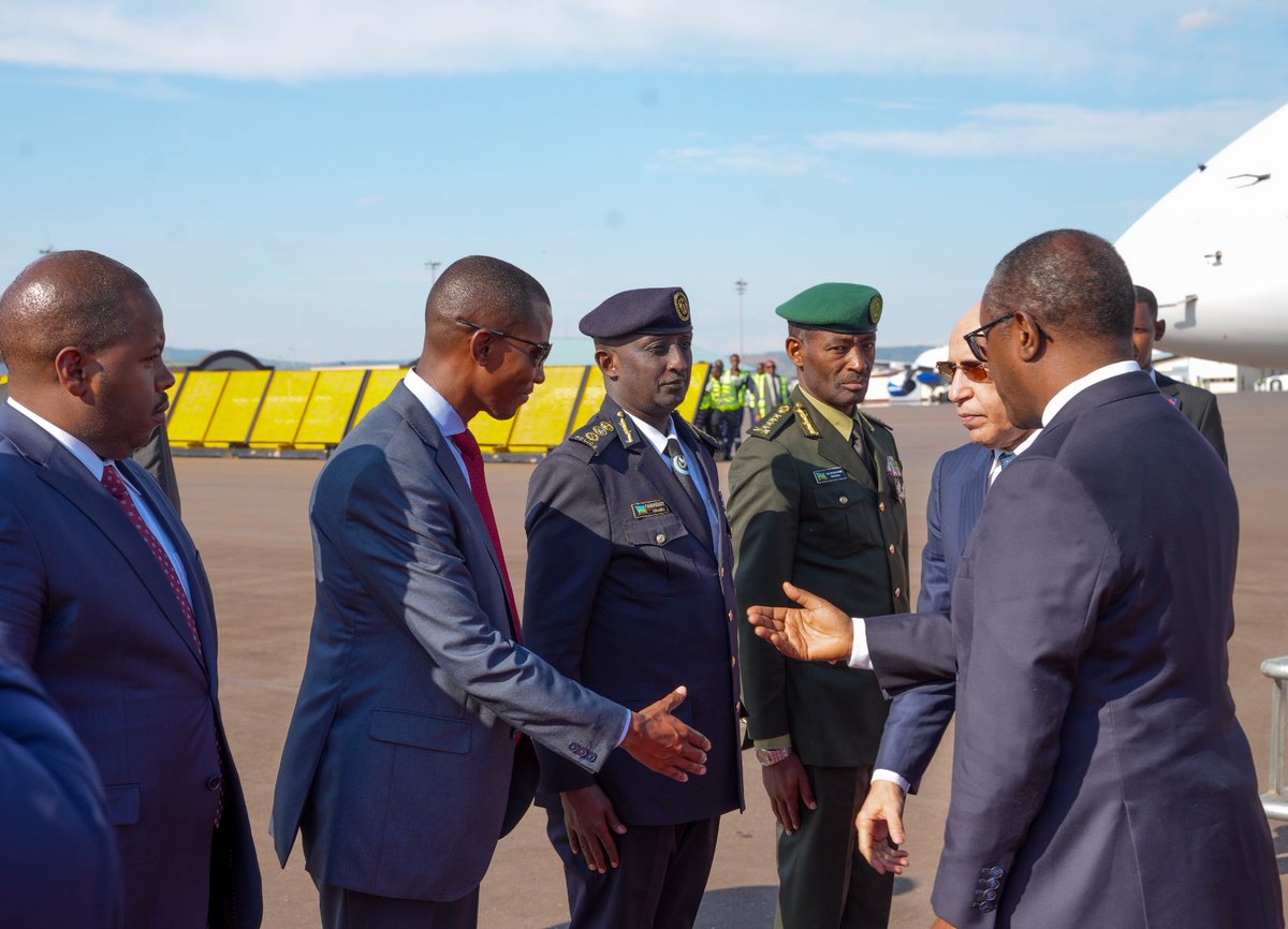 FactsOnRwanda's tweet photo. RWANDA 🇷🇼 🇲🇷 MAURITANIA

Mohamed Ould Ghazouani, President of Mauritania has arrived in Rwanda for the Africa CEO Forum starting tomorrow at the Kigali Convention Center. #ACF2026 #FactsOnRwanda https://t.co/o9Pg81JPil