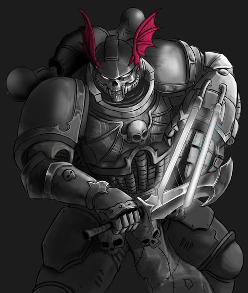NightDiciple's tweet photo. @AzneeMadti64025 [He start  chasing her  shooting  with his  bolt  pistol at her  and trying to conect some of his  swings  cuting  the air  near her, slowly  shortering the distance  with  his prey]  Never  challenge a  Astartes  to be more dangerous https://t.co/VcVfu4hYw2