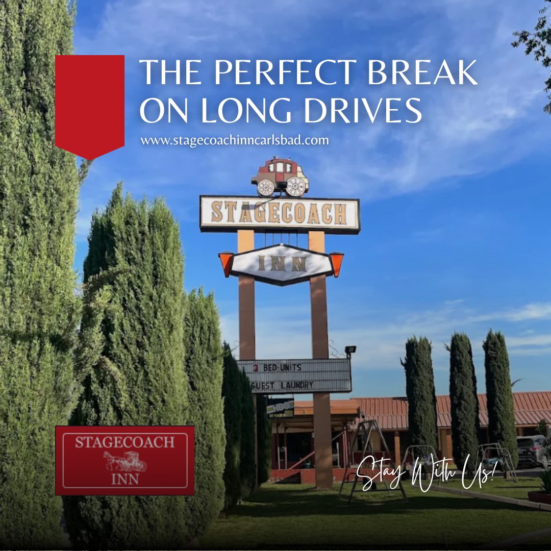 StageCoachInnNM's tweet photo. THE PERFECT BREAK ON LONG DRIVES 🚗✨
Rest, recharge, and enjoy a comfortable stop in Carlsbad before your next mile.

🌐 https://t.co/gAR5IR07WI
STAY WITH US

#StagecoachInnCarlsbad #CarlsbadNM #RoadTripStop #TravelNewMexico https://t.co/RA5TSeo2cU