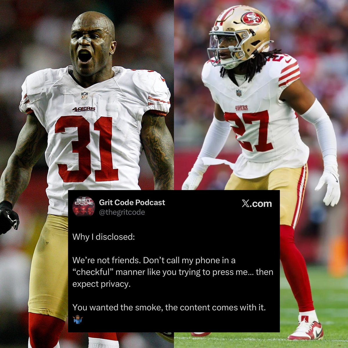 Coach_Yac's tweet photo. Donte Whitner speaks about the Ji'Ayir Brown situation https://t.co/MjA2POohtP