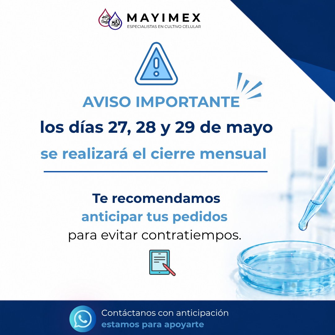 MAYIMEX_MEXICO's tweet photo. Toma tus precauciones y anticipa tus pedidos. 🤓 https://t.co/tl6gJliAYe