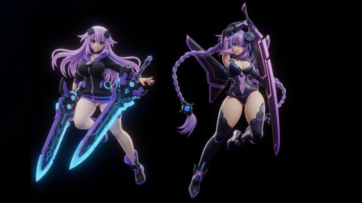 Neotune93's tweet photo. パープルハート&amp;大人ネプテューヌ
(Purple Heart&amp; Neptune/Ultra Dimension)
×
大乱闘スマッシュブラザーズSP（Super Smash Bros. Ultimate） https://t.co/HAtJMQvXX1