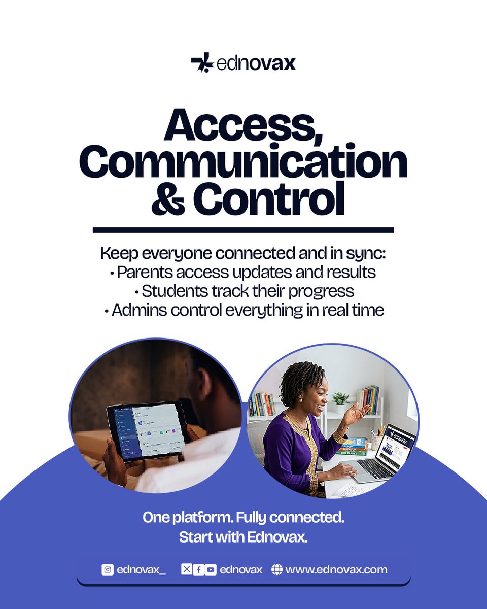 ednovaX's tweet photo. No more scattered records, stressful manual processes, or disconnected systems.

With smart insights, analytics, and AI assistance, schools and learning centers can work faster, stay organized, and make better decisions.

Start with ednovax.
#edtech #ednovax https://t.co/JXriBhp2PX