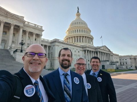 EthanolRFA's tweet photo. It’s been a busy few days in Washington as ethanol advocates from across the country met with congressional offices ahead of today’s House vote on H.R. 1346 for permanent, nationwide year-round E15.

Yesterday, Reps. Adrian Smith, Shontel Brown, Nikki Budzinski, and Michelle Fischbach joined us at a press conference in front of the U.S. Capitol calling on Congress to pass the bill NOW.

Permanent, year-round E15 means lower-cost fuel for consumers and certainty for retailers, farmers, and fuel markets. LET'S GET IT DONE!