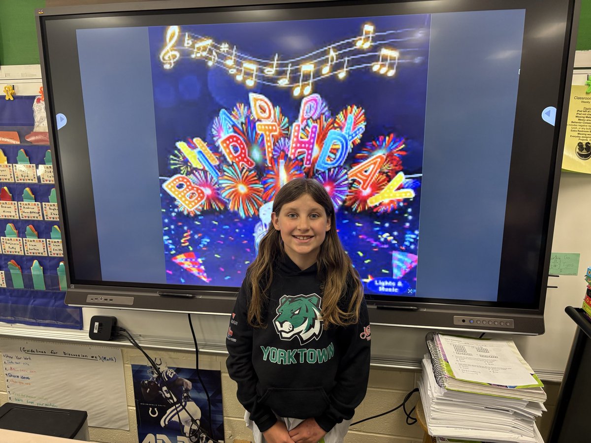 YESVossClass's tweet photo. Good afternoon to everyone, Congratulations goes out to these two young ladies from our classroom.  Their Birthdays are over the Summer and we are celebrating them both today.  Happy Birthday to both of you.  We hope that you have an Amazing Day!😁 https://t.co/R1WDMDYaXv