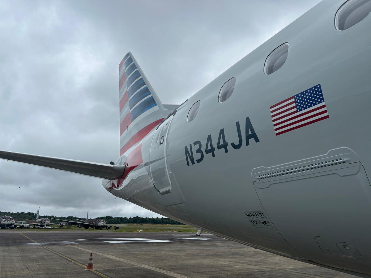 envoyaircareers's tweet photo. Another bird joins the fleet🎉

Envoy welcomed another Embraer 175 this week with the arrival of a newly built aircraft, N344JA. Here we grow!🛫 https://t.co/fxdH0Ih3fJ