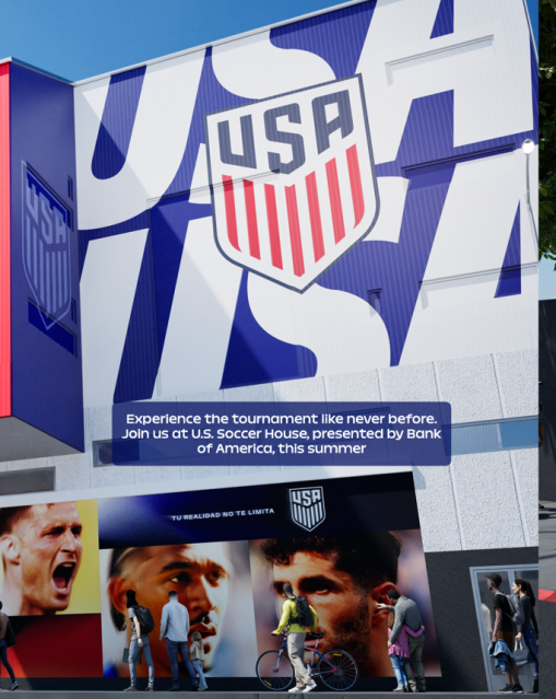 LinskiMatt's tweet photo. U.S. Soccer House presented by @BankofAmerica will bring @FIFAWorldCup energy to life this summer for fans in Venice Beach! With free watch parties, live programming and fan-first experiences, this will be a great place to gather and cheer on @USMNT 🎉 https://t.co/fXN470aQyA https://t.co/X9vKAPzipZ