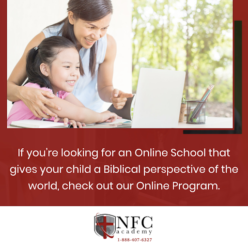 academynfc's tweet photo. If you’re looking for an #OnlineSchool that gives your child a Biblical perspective of the world, check out our #OnlineProgram. Online programs start at 3rd grade and go through the high school years. https://nfcacademy.comI https://t.co/52QXKDb4uU