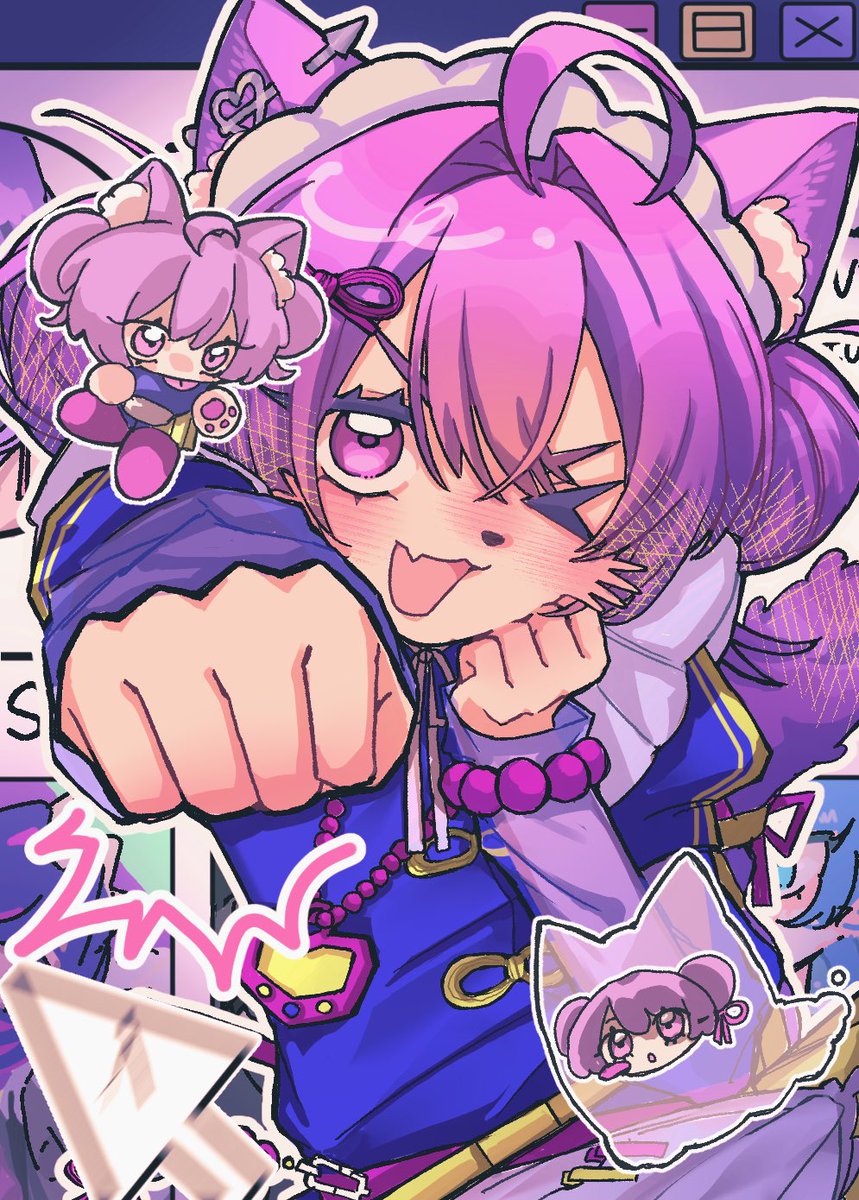 PUNCH!!!!!!🩷💜💙#そんにゃーと