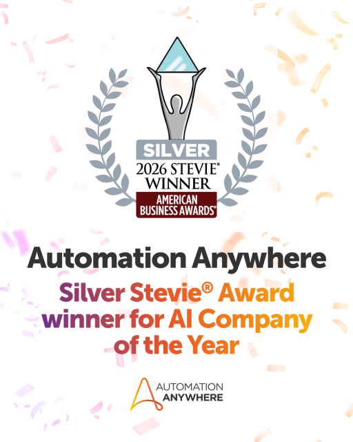 VictorCamacho_R's tweet photo. Great news to share! Automation Anywhere has been named a Silver Stevie® Award winner for AI Company of the Year at the 2026 American Business Awards®. This was the first year the category was introduced, and judges recognized our execution at scale, customer‑zero approach,... https://t.co/KOH0iUheQF