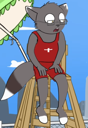 ColtonJeronimo's tweet photo. The bedfellows raccoon lifeguard is kinda hot https://t.co/M08py3XkFI
