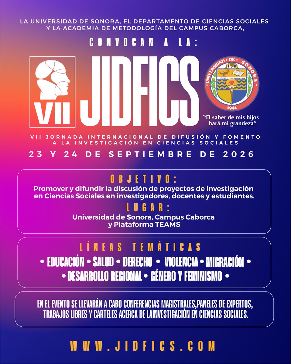 Unison_Caborca's tweet photo. Invita campus Caborca a la VII Jornada Internacional de Difusión y Fomento a la Investigación @SoyUnison https://t.co/PN11VRtbRi