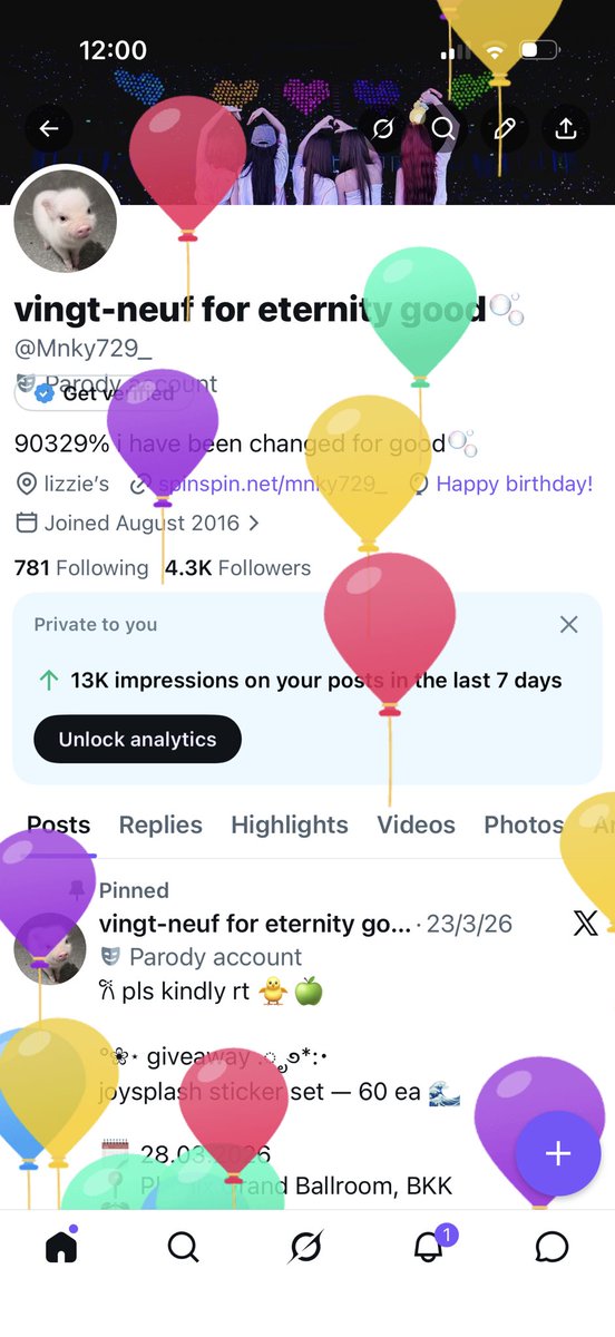 vingt-neuf for eternity good🫧 tweet media