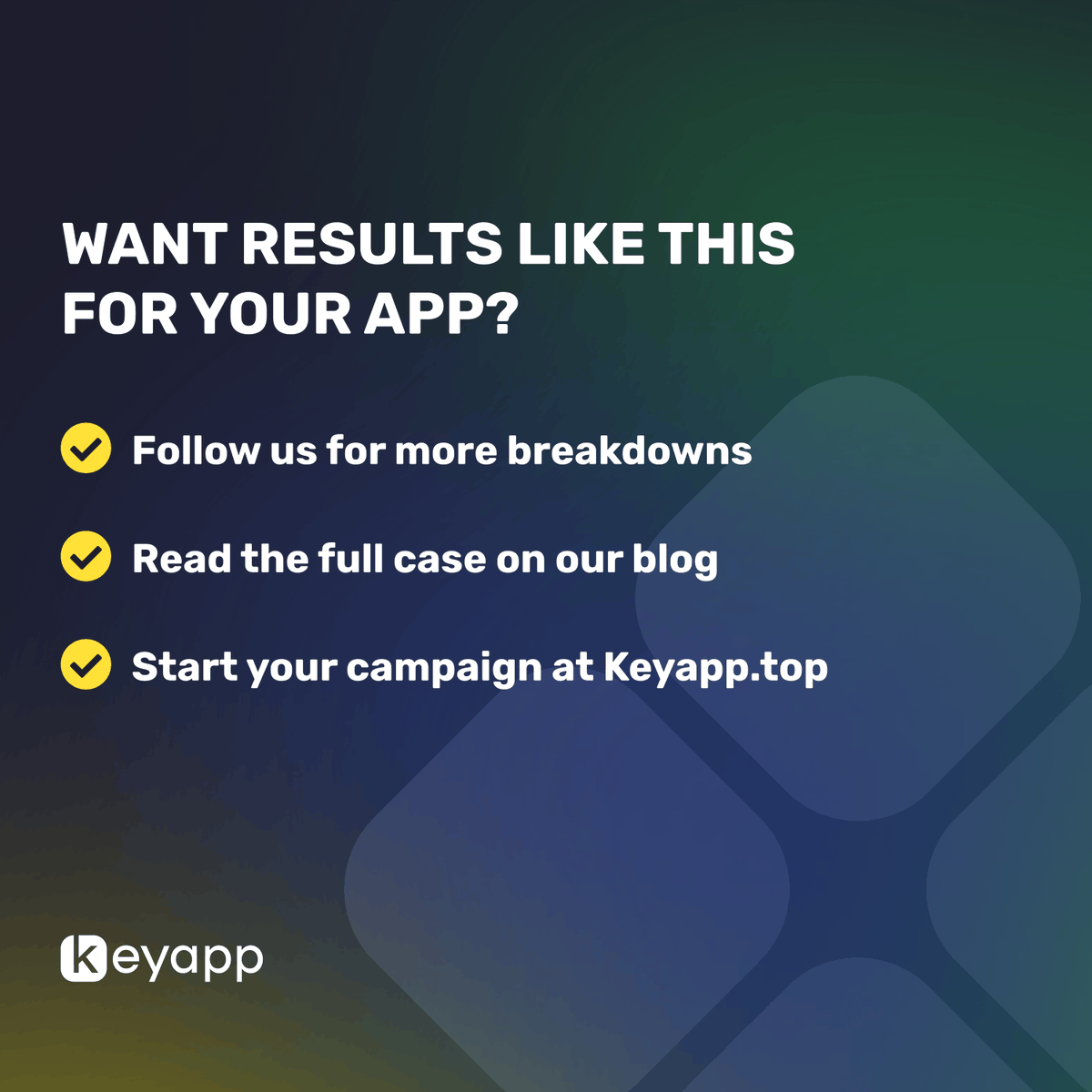 CKeyapp's tweet photo. 📊🎯 Case Study: From #29 to #1 on a competitor's branded keyword
Swipe through to see the exact daily install volumes, our step-down strategy, and the full 14-day timeline.
👉 Read the full breakdown on the blog: https://t.co/1Ar8lI1a1g https://t.co/vfgRY5WMIo